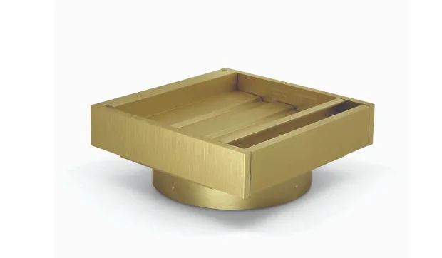 100*100*21mm Brushed Gold Ezy Flow Guard Floor Waste Insert