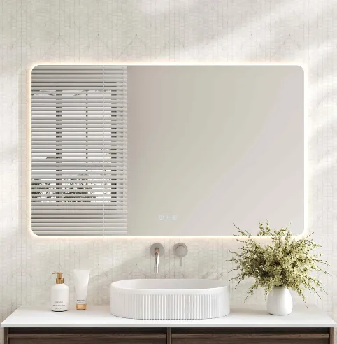 Luna LED Mirrors Wall Mounted Rectangular Mirror - Frameless