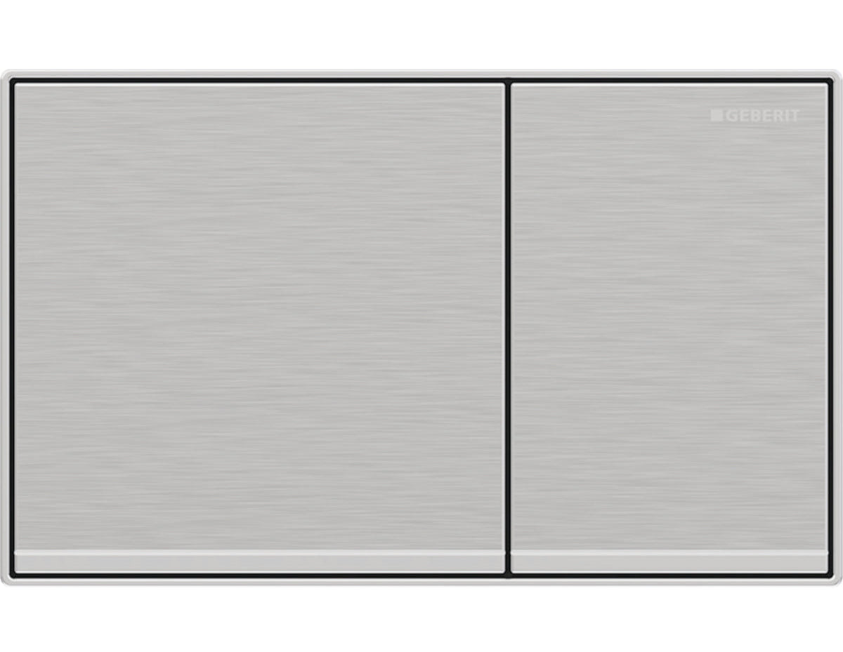 Geberit Sigma60 Access Plate - Square Button - Brushed Chrome Plate Chrome Trim
