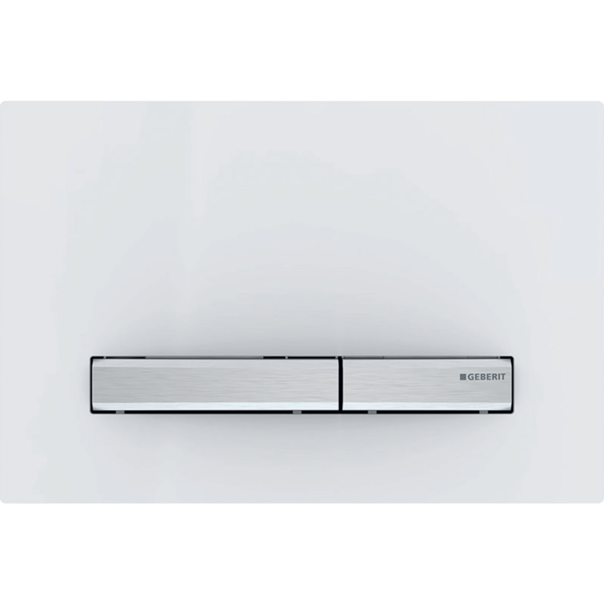 Geberit Sigma50 Access Plate - Square Button - White Plate Chrome Trim