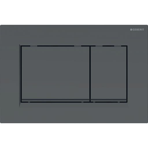 Geberit Sigma30 Access Plate - Square Button - Matt Black Plate Black Trim