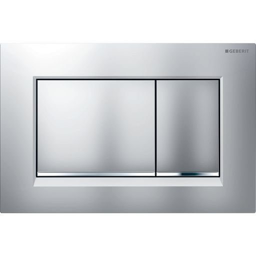 Geberit Sigma30 Access Plate - Square Button - Matt Chrome Plate Chrome Trim
