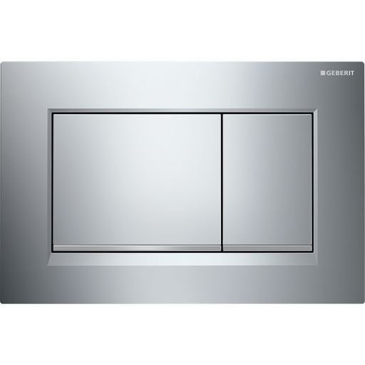 Geberit Sigma30 Access Plate - Square Button - Chrome Plate Chrome Trim