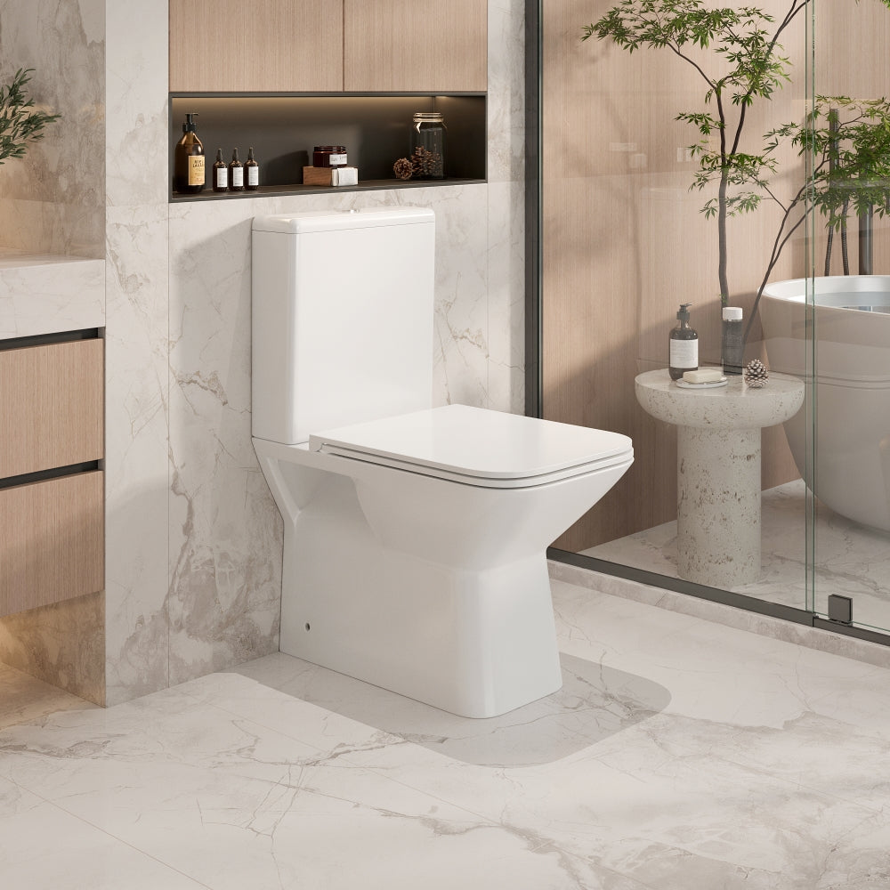 Aria Back-to-Wall Toilet Suite - Gloss White