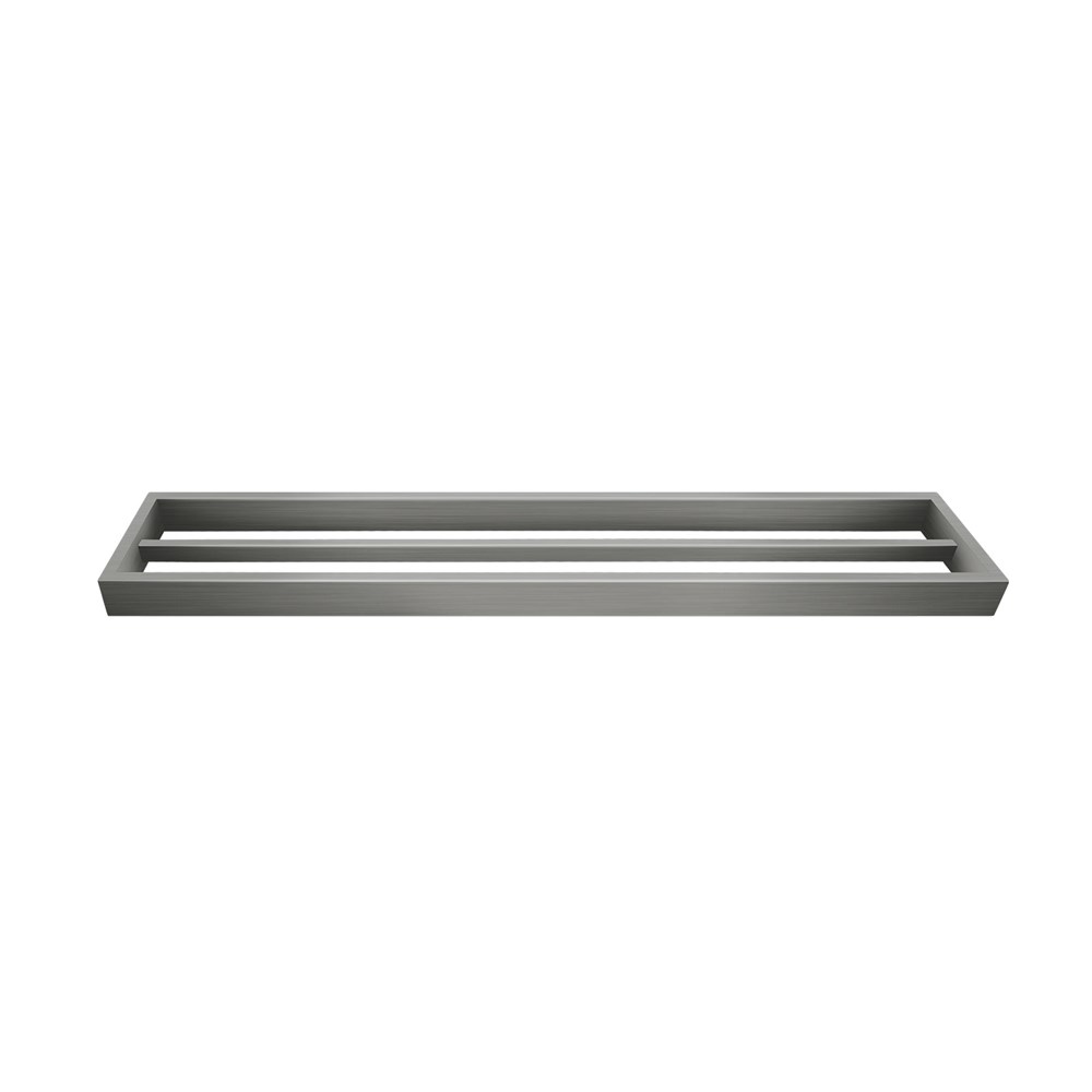 Cavallo Gun Metal Grey Square Double Towel Rail 600mm
