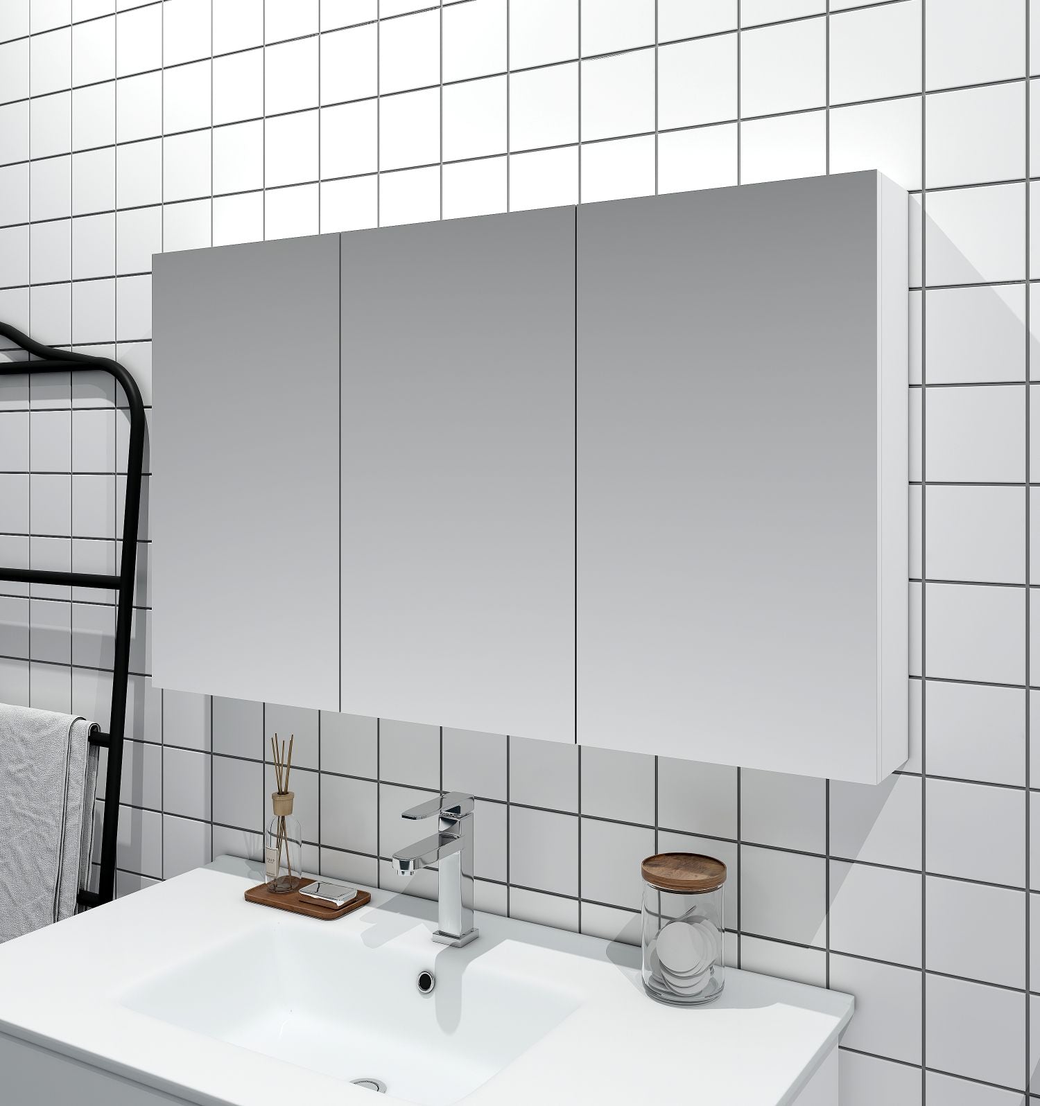 Bianca Shaving Cabinets Shaving Cabinet Mirror 1200mm - Gloss White