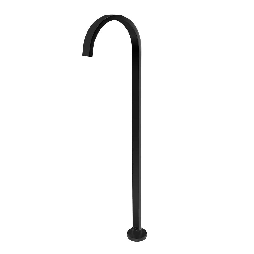 Cavallo Square Matte Black Stainless Steel Freestanding Bath Spout