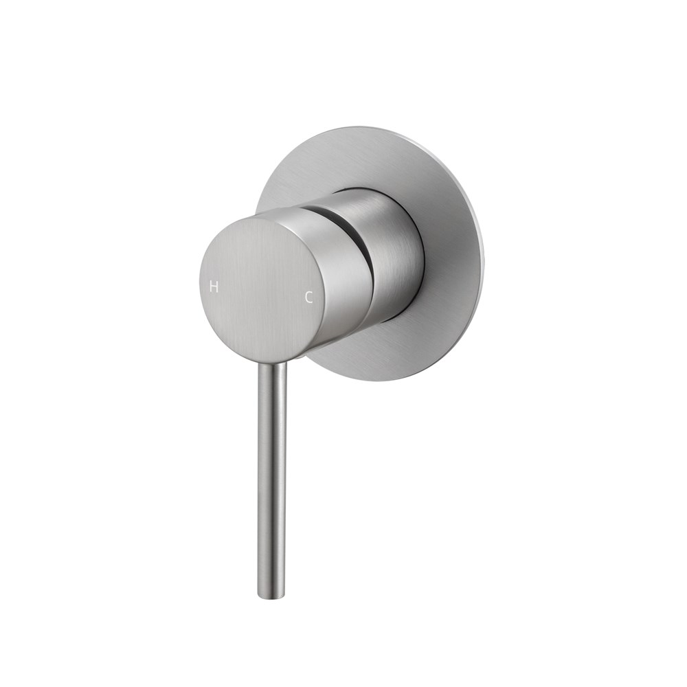 LUCID PIN Series Round Brushed Nickel Wall Mixer(color up)