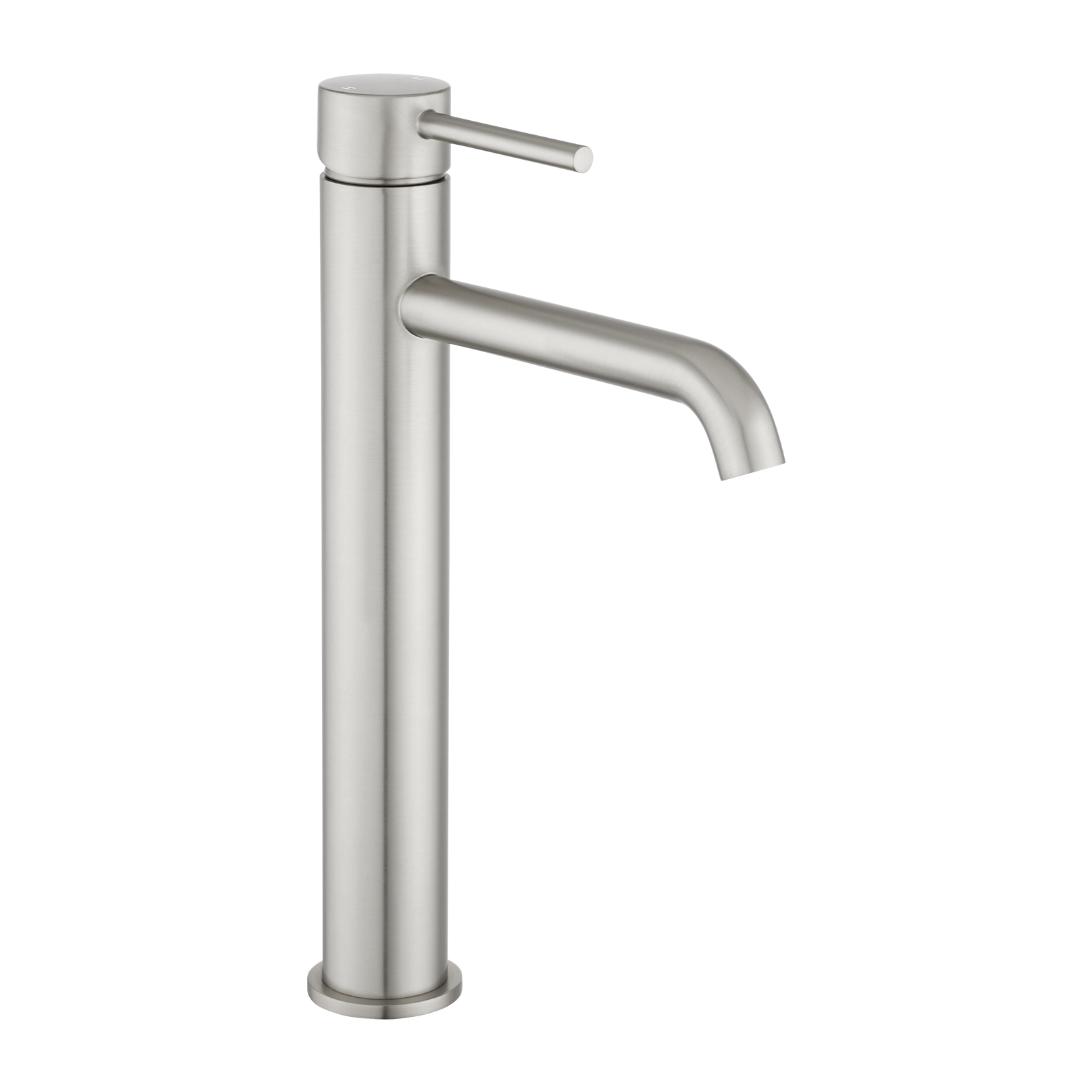 LUCID PIN Series Round Brushed Nickel Tall Basin Mixer