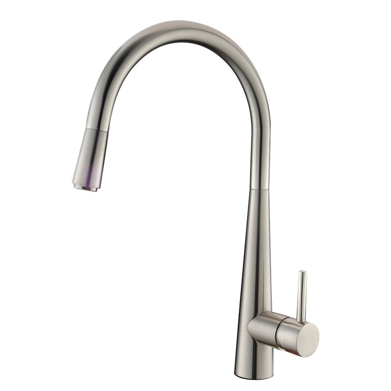 Brushed Nickel Pull Out Kitchen Mixer