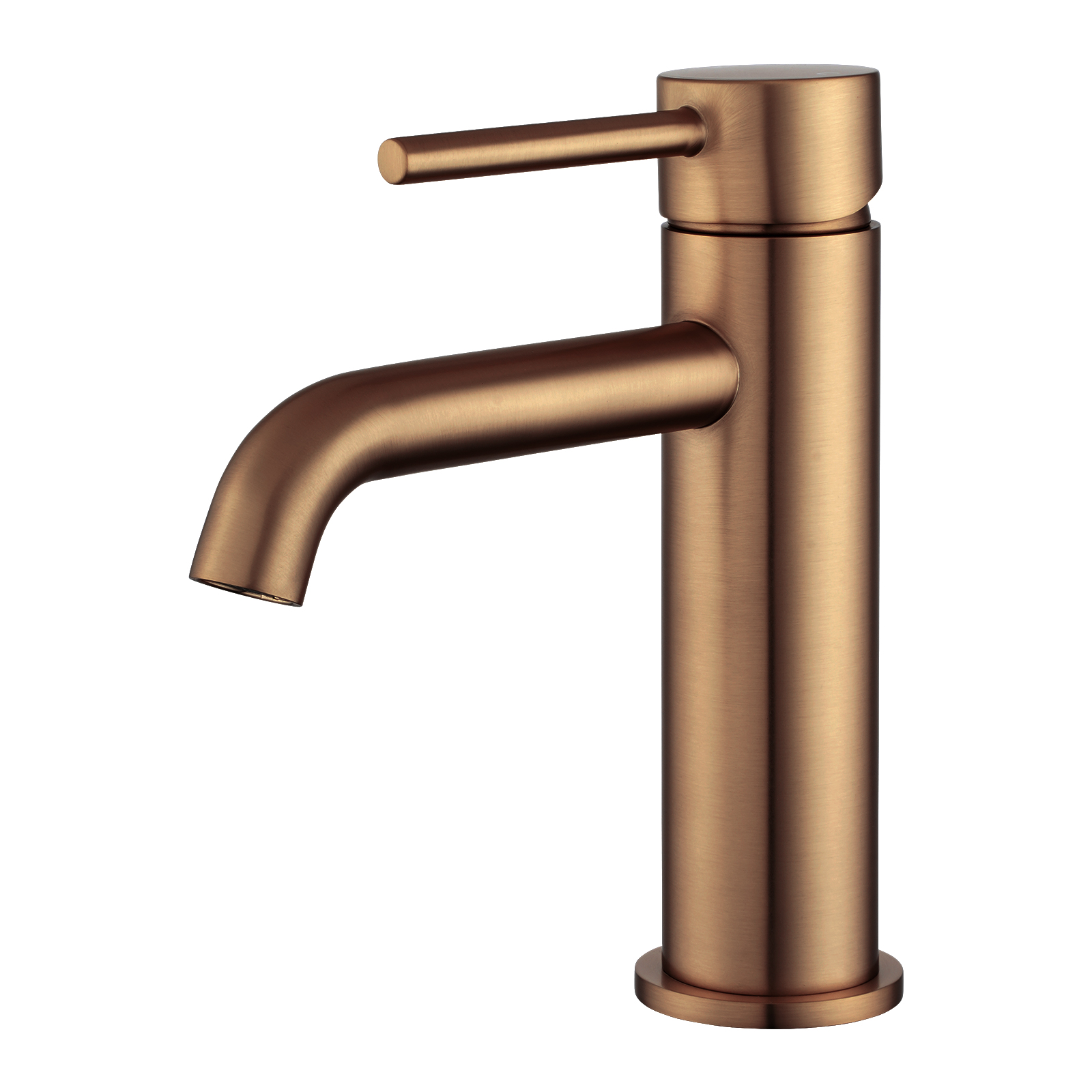 LUCID PIN Series Round Brushed Copper Basin Mixer