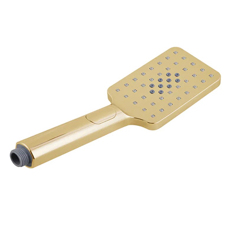 Square 3 Functions Brushed Brass ABS Handheld Shower