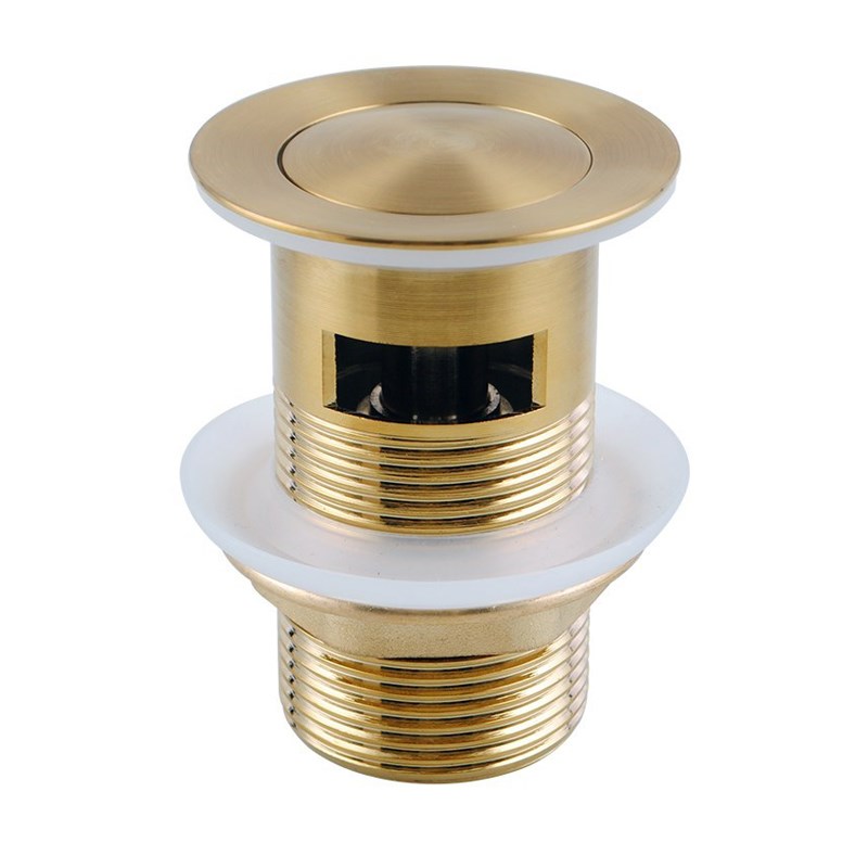 32/40mm Brushed Brass Basin Pop Up Waste with Overflow(Brass)