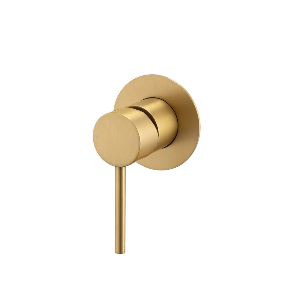 LUCID PIN Series Round Brushed Brass Wall Mixer(color up)