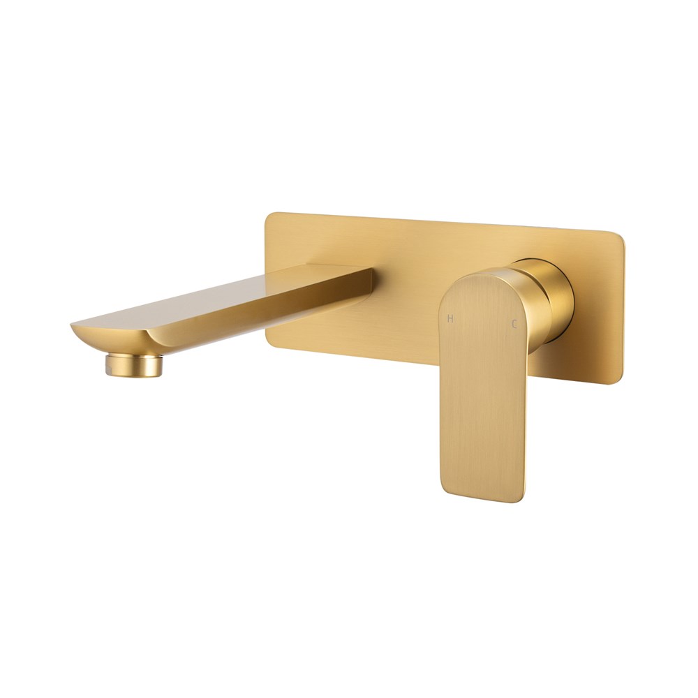 VOG Series Brushed Brass Wall Mixer With Spout(color up)