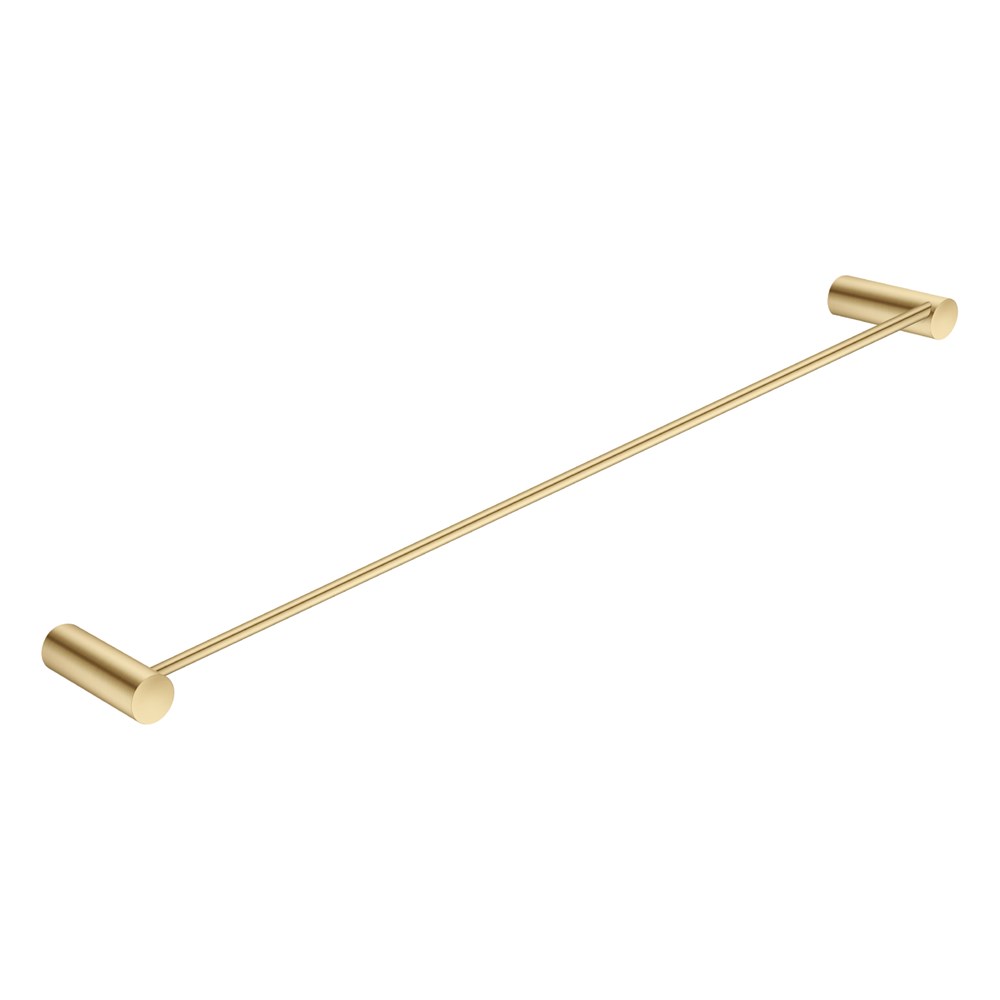 Brushed Brass Single Towel Rail 600mm