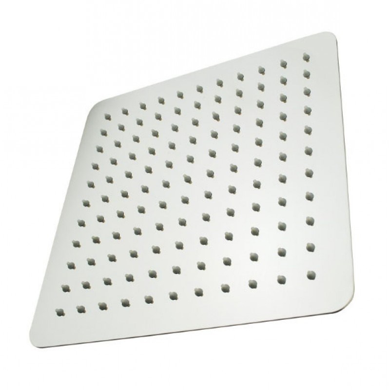 Super-slim Square Chrome Stainless Steel Shower Head 250mm