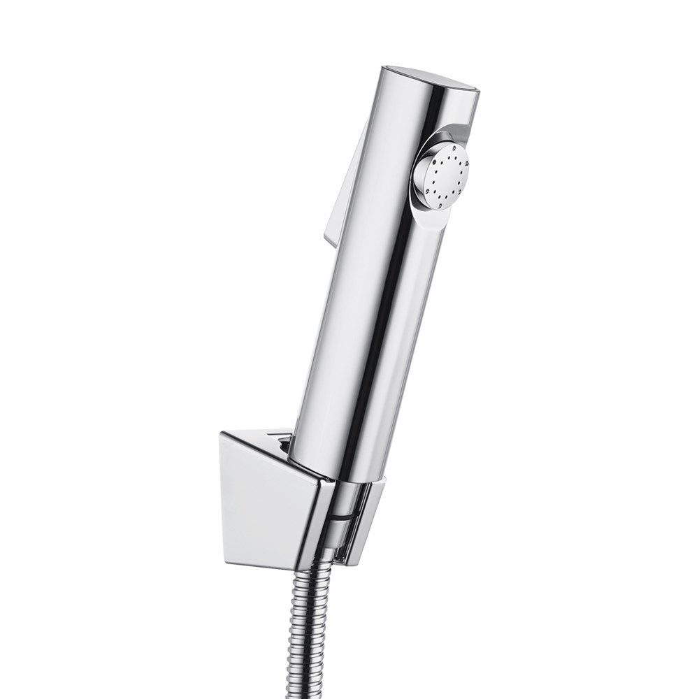 Round Chrome ABS Toilet Bidet Spray Kit with Stainless Steel Hose