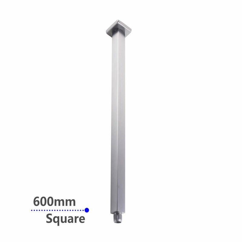 Square Chrome Ceiling Shower Arm 600mm