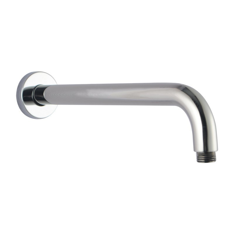 Round Chrome Wall Straight Shower Arm 400mm