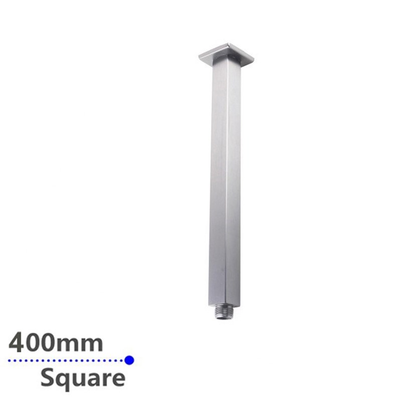 Square Chrome Ceiling Shower Arm 400mm