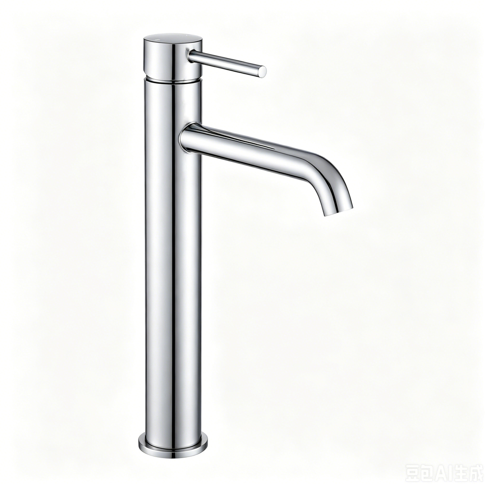 LUCID PIN Series Round Chrome Tall Basin Mixer