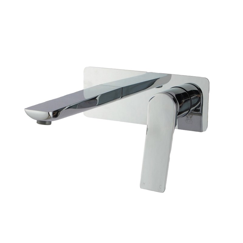 RUSHY Series Square Chrome Wall Mixer with Spout(color up)(extension part)