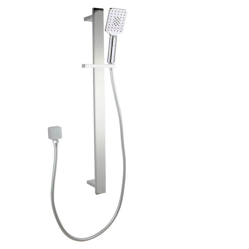 Chrome Shower Rail with Handheld Shower