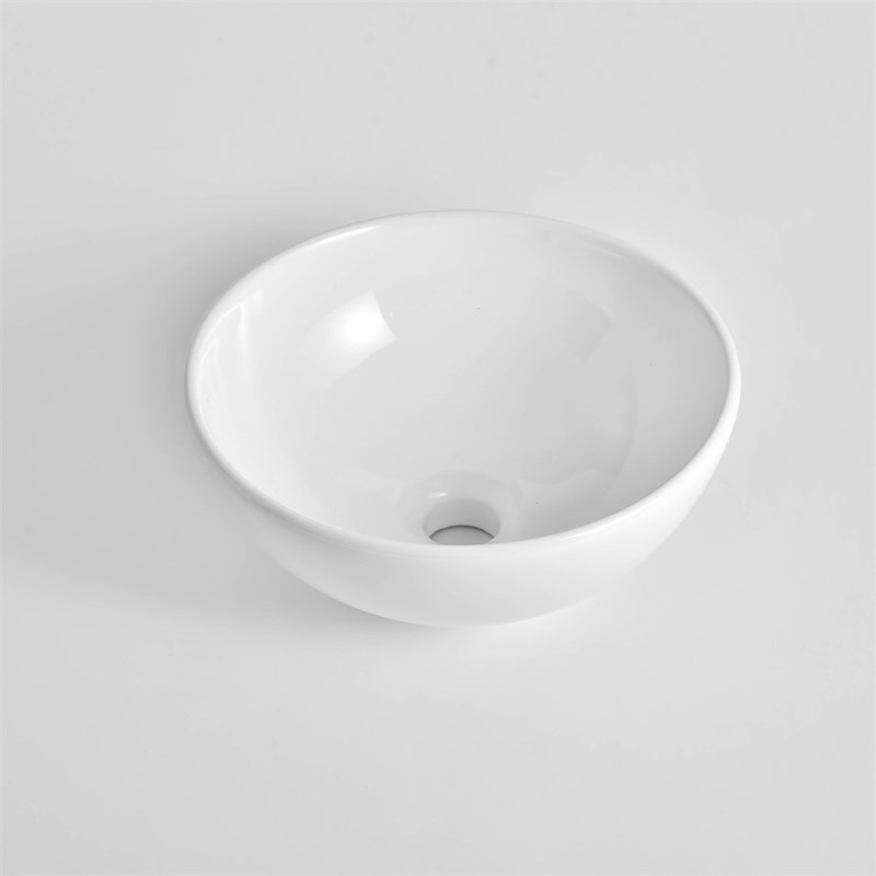 330*330*130mm Gloss White Above Counter Basin(32mm Nonoverflow)