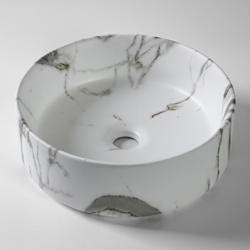 360*360*125mm Carrara Matte White Above Counter Basin(32mm Nonoverflow)