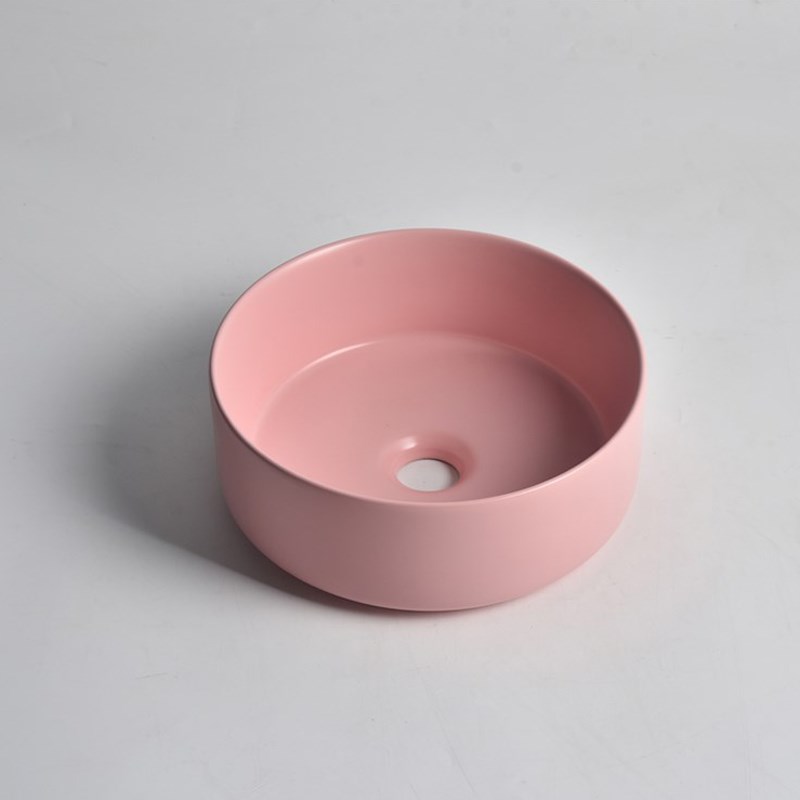 300*300*110mm Matte Pink Above Counter Basin(32mm Nonoverflow)