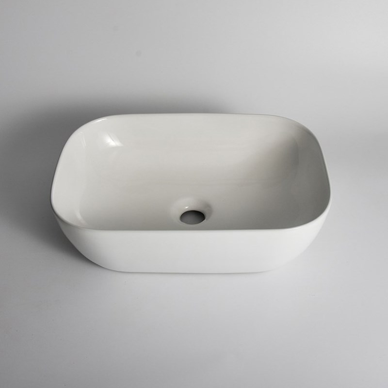 455*320*135mm Gloss White Above Counter Basin(32mm Nonoverflow)