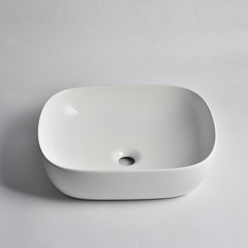 485*395*145mm Matte White Above Counter Basin(32mm Nonoverflow)