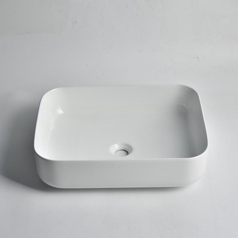 500*400*135mm Gloss White Above Counter Basin(32mm Nonoverflow)