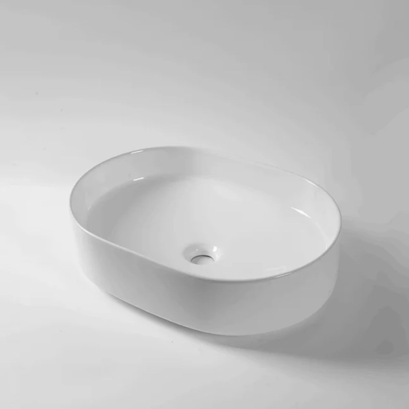500*370*135mm Gloss White Above Counter Basin(32mm Nonoverflow)