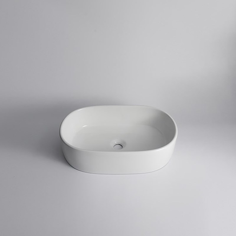 560*350*140mm Gloss White Above Counter Basin(32mm Nonoverflow)