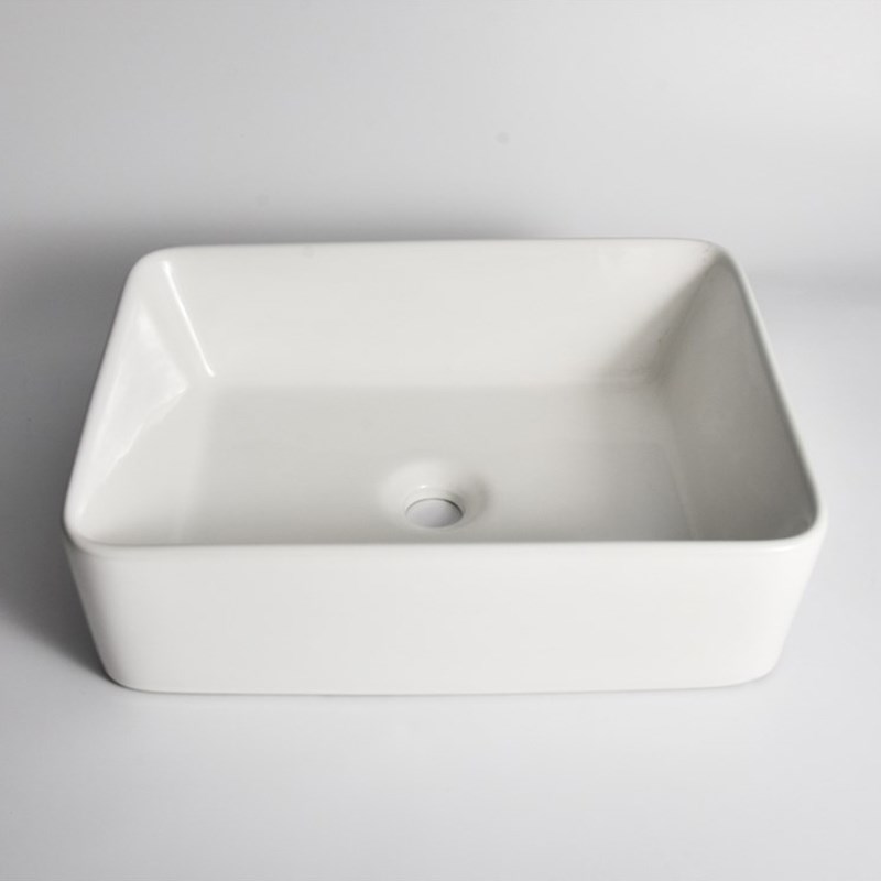 480*370*130mm Gloss White Above Counter Basin(32mm Nonoverflow)
