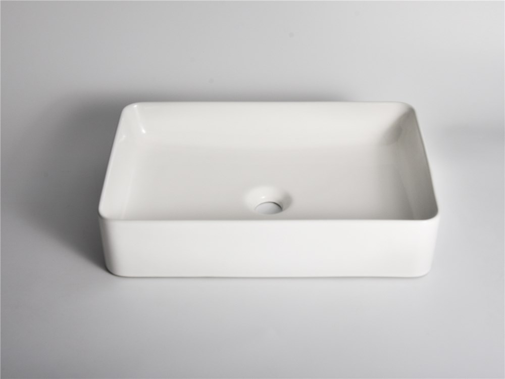 500*355*110mm Gloss White Above Counter Basin(32mm Nonoverflow)