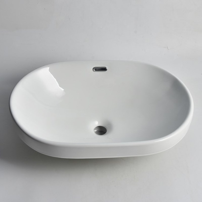 605*405*180mm Gloss White Insert Basin(32mm Overflow)