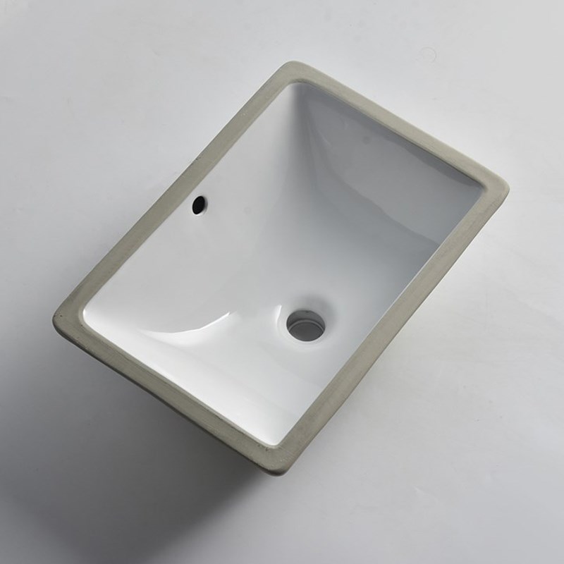 465*335*180mm Gloss White Undermount Basin(32mm Overflow)