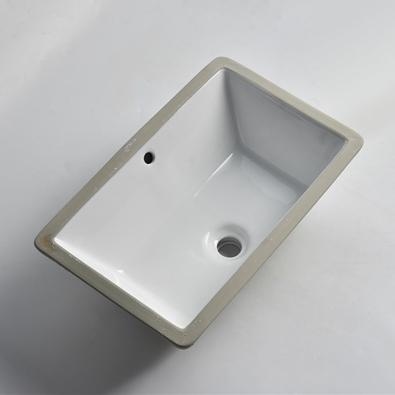 530*340*180mm Gloss White Undermount Basin(32mm Overflow)
