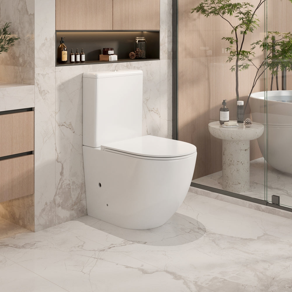 Cera Back-to-Wall Toilet Suite - Gloss White