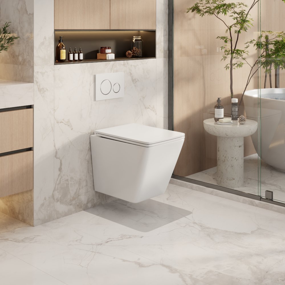 Enox66 Wall-Hung Pan - Gloss White