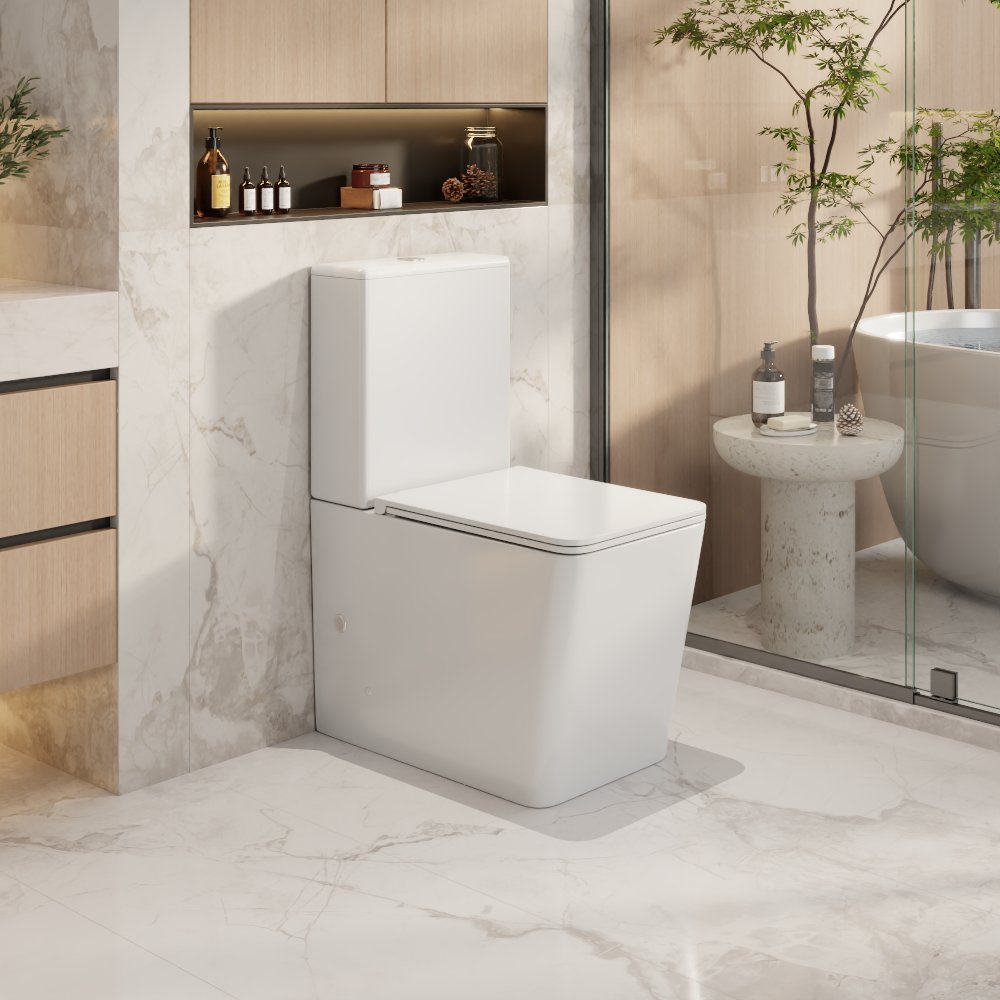 Enox Back-to-Wall Toilet Suite - Gloss White