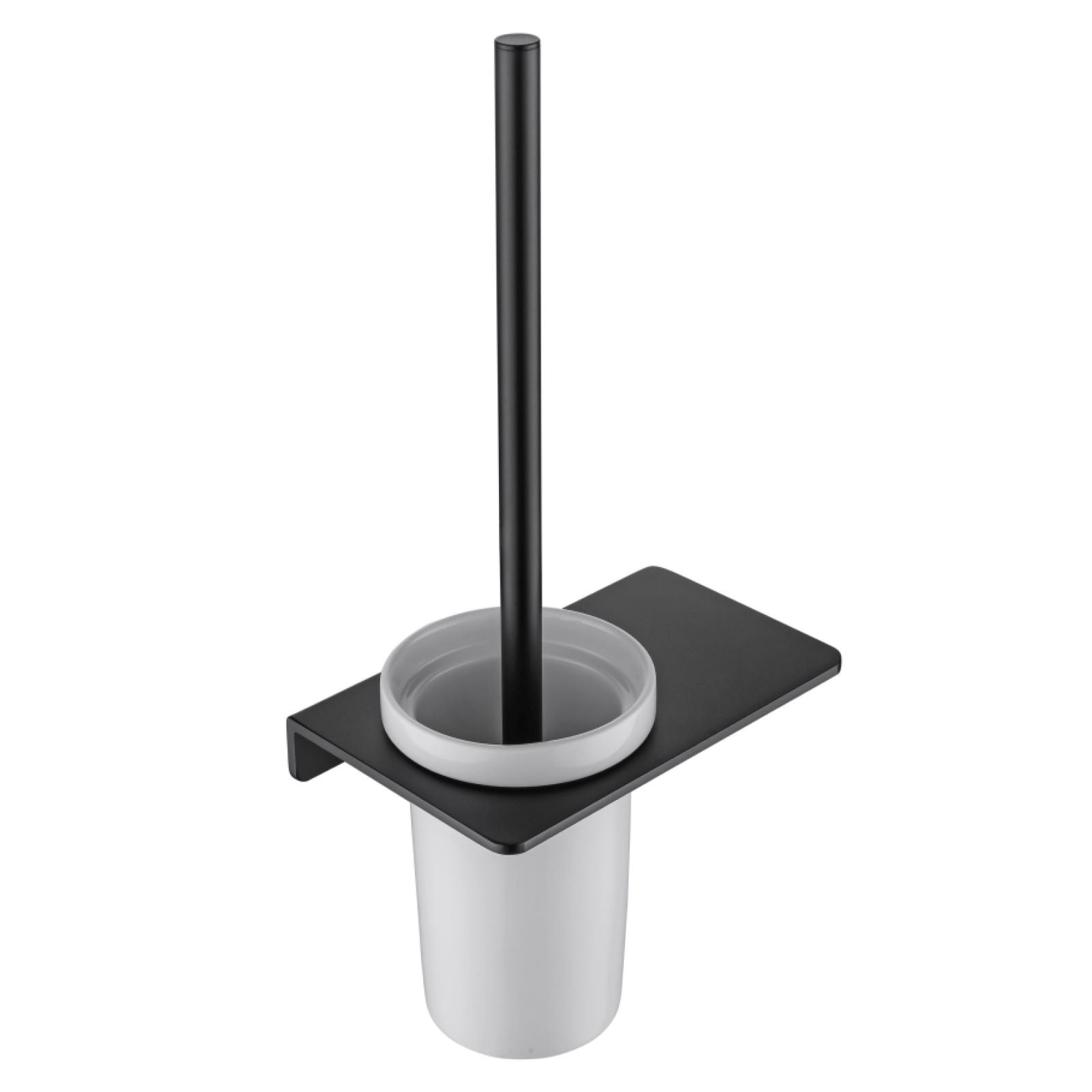 Flat Series Toilet Brush Holder - Matt Black