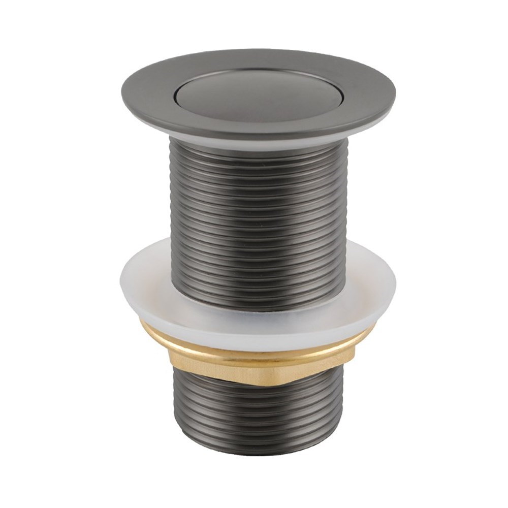 32/40mm Gun Metal Grey Brass Basin Pop Up Waste without Overflow