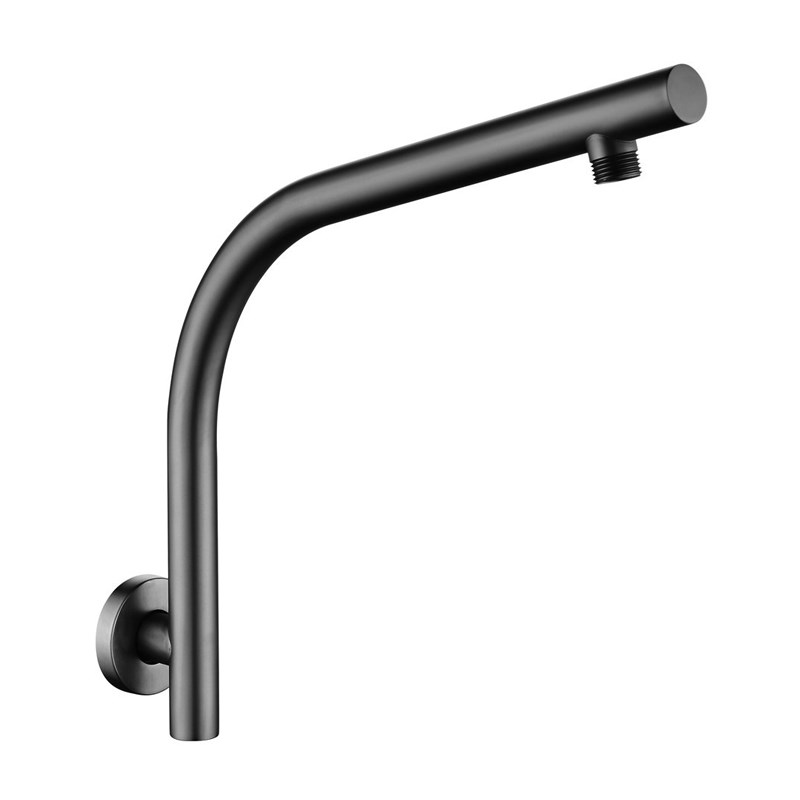 Round Gun Metal Grey Wall Mounted Shower Arm