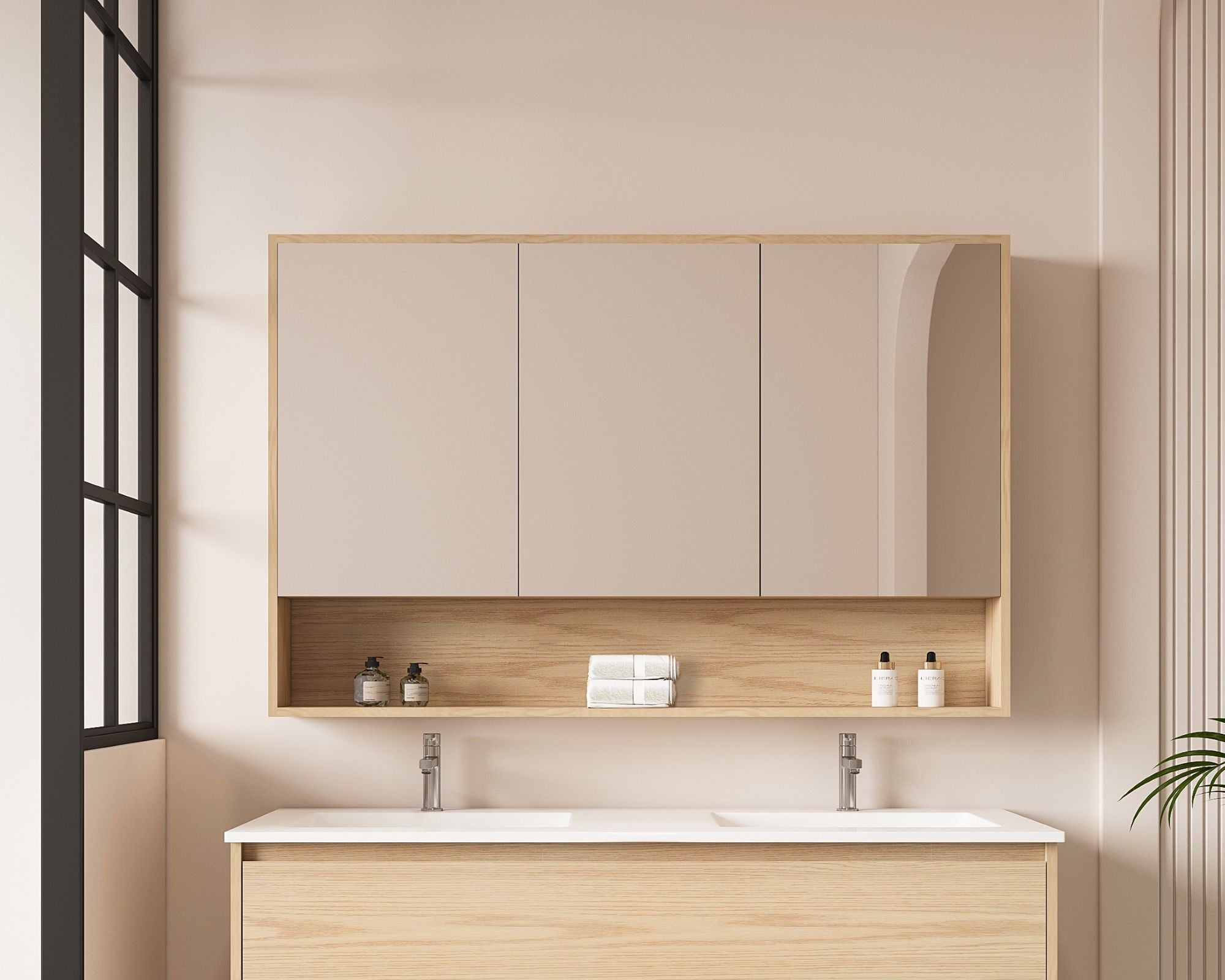 HERA Shaving Cabinets Shaving Cabinet Mirror 1200mm - Tas Oak