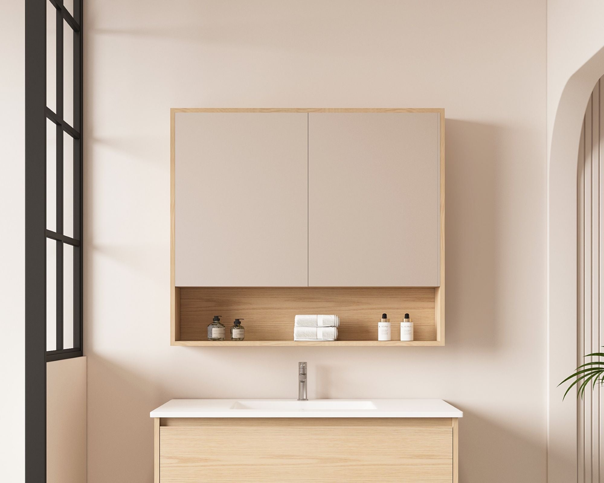 HERA Shaving Cabinets Shaving Cabinet Mirror 900mm - Tas Oak