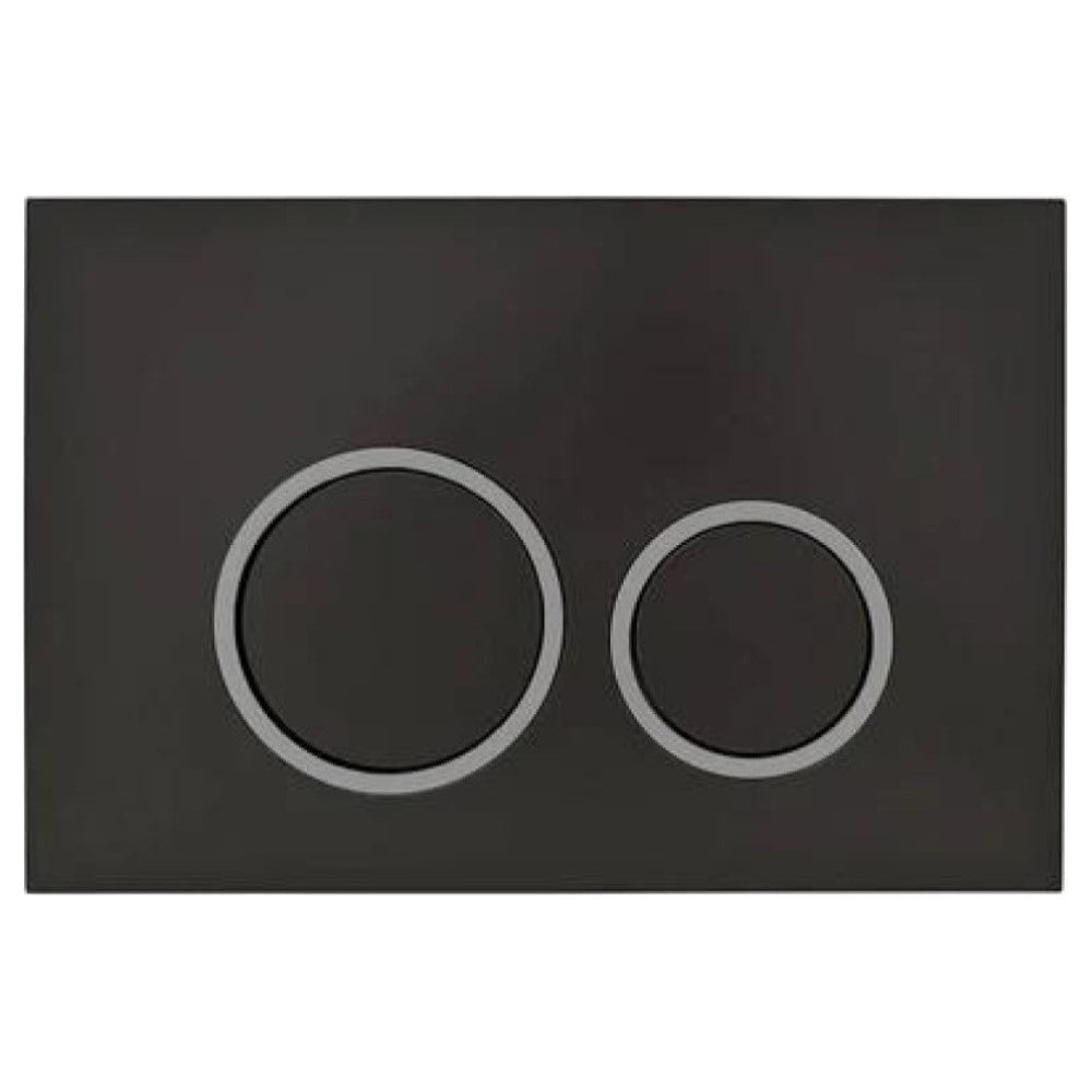 R&T Access Plate - Round Button - Black Plate Chrome Trim